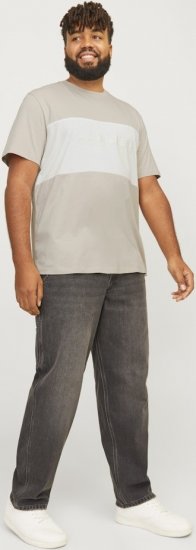 Jack & Jones LEGACY BLOCKING T-Shirt Beige - Herren-T-shirts - Herren-T-Shirts in großen Größen