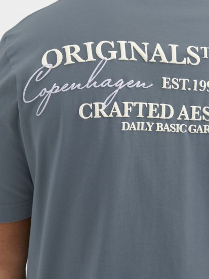 Jack & Jones Lington Crew Neck T-Shirt Grey - Herren-T-shirts - Herren-T-Shirts in großen Größen