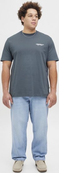 Jack & Jones Lington Crew Neck T-Shirt Grey - Herren-T-shirts - Herren-T-Shirts in großen Größen