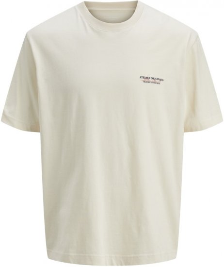 Jack & Jones Lington Crew Neck T-Shirt White - Herren-T-shirts - Herren-T-Shirts in großen Größen