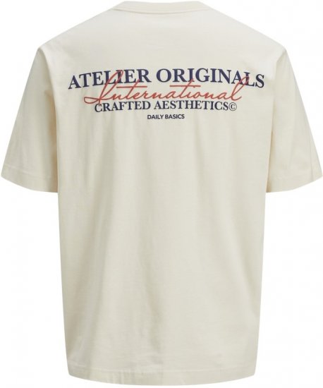 Jack & Jones Lington Crew Neck T-Shirt White - Herren-T-shirts - Herren-T-Shirts in großen Größen