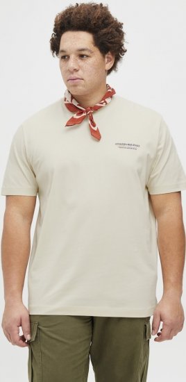 Jack & Jones Lington Crew Neck T-Shirt White - Herren-T-shirts - Herren-T-Shirts in großen Größen