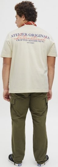 Jack & Jones Lington Crew Neck T-Shirt White - Herren-T-shirts - Herren-T-Shirts in großen Größen