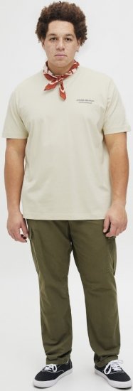 Jack & Jones Lington Crew Neck T-Shirt White - Herren-T-shirts - Herren-T-Shirts in großen Größen