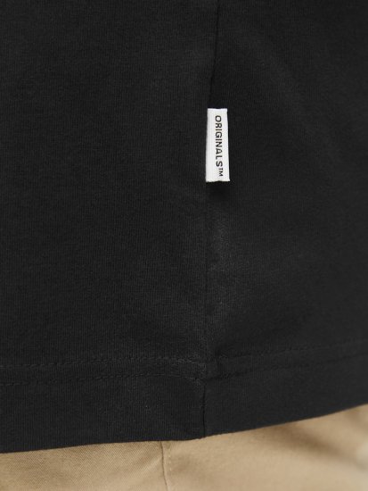 Jack & Jones Lington Crew Neck T-Shirt Black - Herren-T-shirts - Herren-T-Shirts in großen Größen