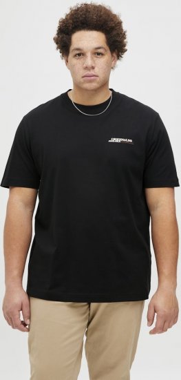 Jack & Jones Lington Crew Neck T-Shirt Black - Herren-T-shirts - Herren-T-Shirts in großen Größen