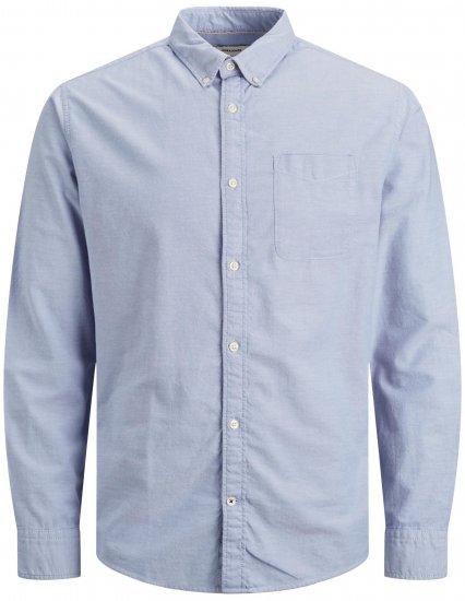 Jack & Jones OXFORD LS Shirt Cashmere Blue - Herrenhemden - Herrenhemden in großen Größen