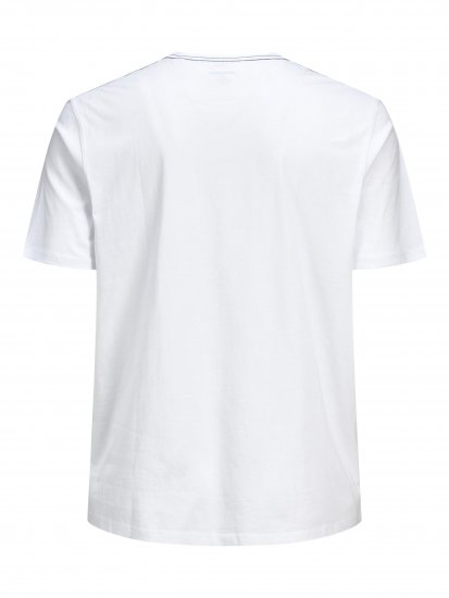 Jack & Jones Rocto T-shirt White - Herren-T-shirts - Herren-T-Shirts in großen Größen