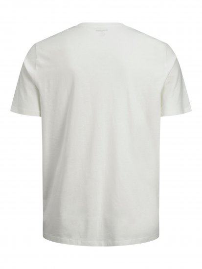 Jack & Jones JJELOGO TEE White - Herren-T-shirts - Herren-T-Shirts in großen Größen