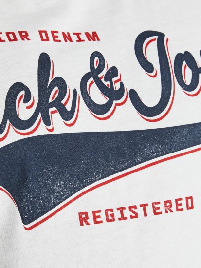Jack & Jones JJELOGO TEE White - Herren-T-shirts - Herren-T-Shirts in großen Größen