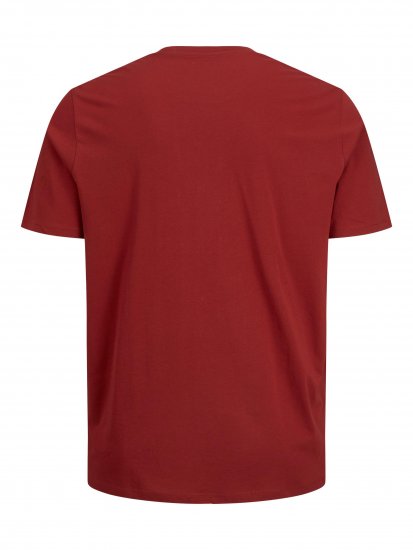 Jack & Jones JJELOGO TEE Red - Herren-T-shirts - Herren-T-Shirts in großen Größen