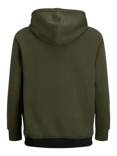 Jack & Jones JJEURBAN BLOCKING SWEAT Forest Green - Herren-sweater und -hoodies - Herren-Sweater und -Hoodies in großen Größen