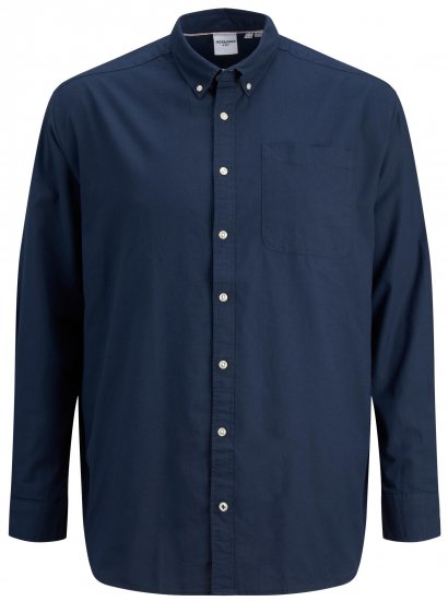 Jack & Jones OXFORD LS Shirt Navy Blazer - Herrenhemden - Herrenhemden in großen Größen