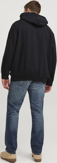 Jack & Jones CORP LOGO Large Print Hoodie Black - Herren-sweater und -hoodies - Herren-Sweater und -Hoodies in großen Größen