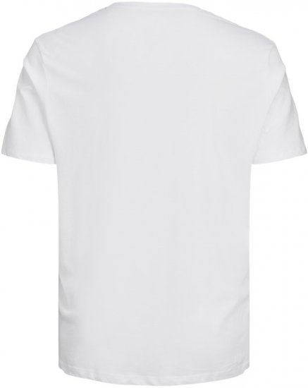 Jack & Jones CORP Logo T-Shirt White w Large Black Print - Herren-T-shirts - Herren-T-Shirts in großen Größen