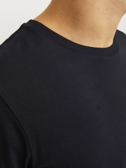 Jack & Jones CORP Logo T-Shirt Black w Small Black Print - Herren-T-shirts - Herren-T-Shirts in großen Größen