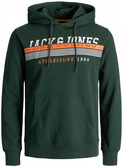 Jack & Jones JJIRON Hoodie Green - Herren-sweater und -hoodies - Herren-Sweater und -Hoodies in großen Größen