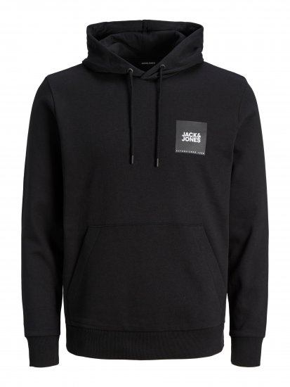 Jack & Jones JJLOCK SWEAT HOOD Black - Herren-Sweater und -Hoodies in großen Größen - Herren-Sweater und -Hoodies in großen Größen
