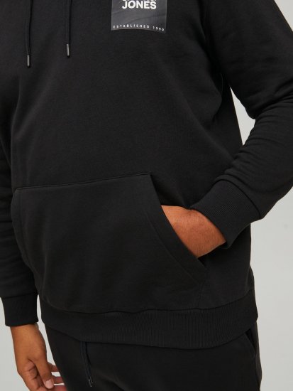 Jack & Jones JJLOCK SWEAT HOOD Black - Herren-sweater und -hoodies - Herren-Sweater und -Hoodies in großen Größen