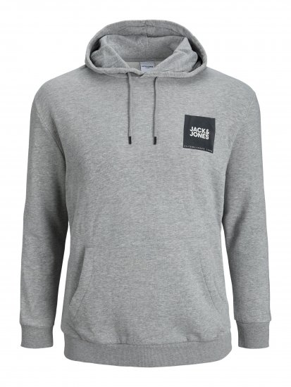 Jack & Jones JJLOCK SWEAT HOOD Grey - Herren-sweater und -hoodies - Herren-Sweater und -Hoodies in großen Größen