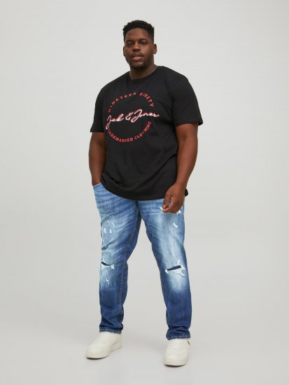 Jack & Jones JJIGLENN JJSEAL Blue Denim Jeans - Herren-jeans & -hosen - Herren-Jeans & -Hosen in großen Größen