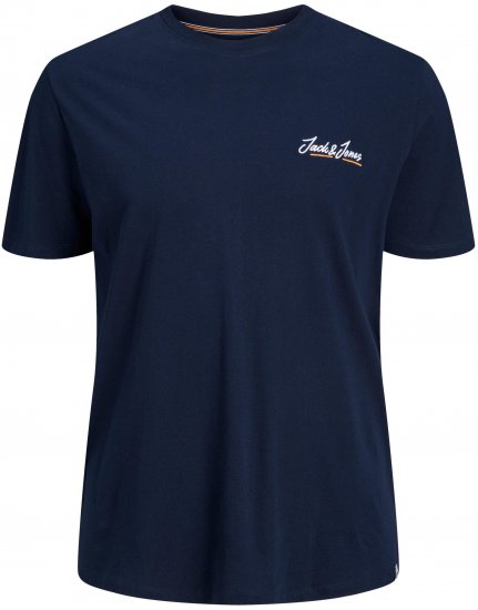 Jack & Jones JORPAUL TONS TEE Navy - Herren-T-shirts - Herren-T-Shirts in großen Größen