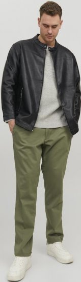 Jack & Jones Rocky Urban Rider Leather Jacket Black - Herren jacken - Herren Jacken in großen Größen