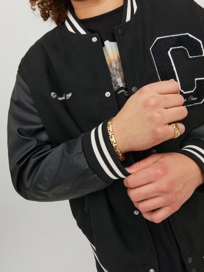 Jack & Jones JORCOLLEGE Bomber Jacket Black - Herren jacken - Herren Jacken in großen Größen
