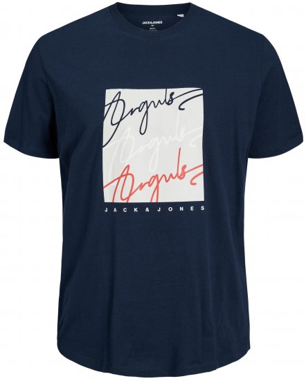 Jack & Jones JORJOSHUA T-shirt Navy - Herren-T-shirts - Herren-T-Shirts in großen Größen