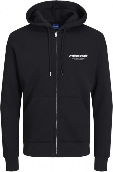 Jack & Jones ESTERBRO Zip Hoodie Black - Herren-sweater und -hoodies - Herren-Sweater und -Hoodies in großen Größen