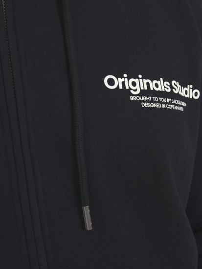 Jack & Jones ESTERBRO Zip Hoodie Black - Herren-sweater und -hoodies - Herren-Sweater und -Hoodies in großen Größen