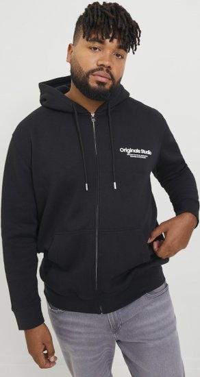 Jack & Jones ESTERBRO Zip Hoodie Black - Herren-sweater und -hoodies - Herren-Sweater und -Hoodies in großen Größen