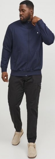 Jack & Jones PAULOS Turtleneck Zip Sweatshirt Navy Blazer - Herren-sweater und -hoodies - Herren-Sweater und -Hoodies in großen Größen