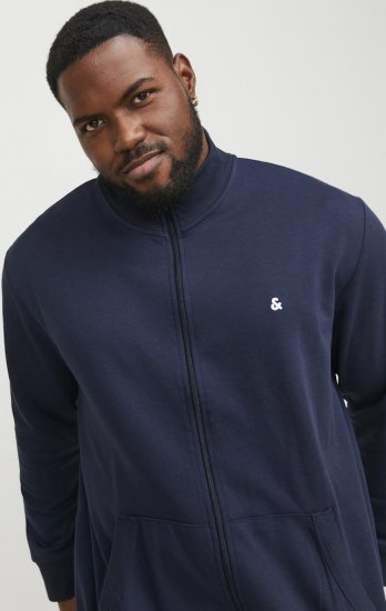 Jack & Jones PAULOS Turtleneck Zip Sweatshirt Navy Blazer - Herren-sweater und -hoodies - Herren-Sweater und -Hoodies in großen Größen