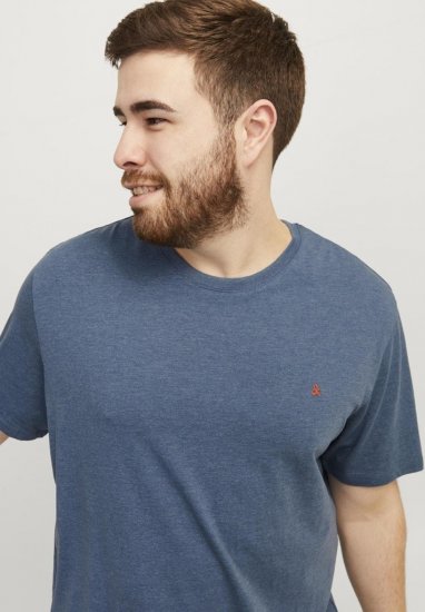 Jack & Jones PAULOS T-Shirt Denim Blue - Herren-T-shirts - Herren-T-Shirts in großen Größen