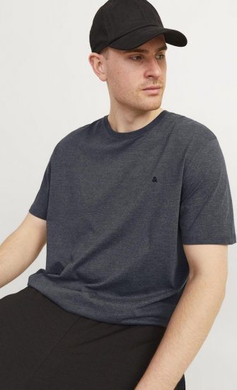 Jack & Jones PAULOS T-Shirt Dark Grey Melange - Herren-T-shirts - Herren-T-Shirts in großen Größen