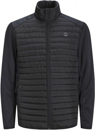 Jack & Jones MULTI SET-IN Sleeves Quilted Jacket With Collar Black - Herren jacken - Herren Jacken in großen Größen