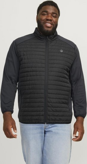 Jack & Jones MULTI SET-IN Sleeves Quilted Jacket With Collar Black - Herren jacken - Herren Jacken in großen Größen