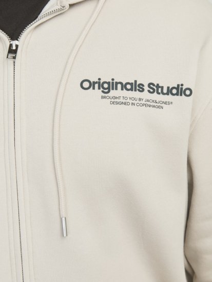 Jack & Jones ESTERBRO Zip Hoodie Light Grey - Herren-sweater und -hoodies - Herren-Sweater und -Hoodies in großen Größen