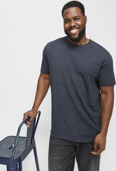 Jack & Jones ORGANIC T-Shirt Navy Blazer/Melange - Herren-T-shirts - Herren-T-Shirts in großen Größen