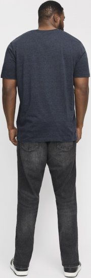 Jack & Jones ORGANIC T-Shirt Navy Blazer/Melange - Herren-T-shirts - Herren-T-Shirts in großen Größen