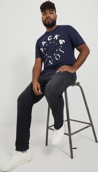 Jack & Jones GLENN FOX GE 147 Jeans Black Denim - Herren-jeans & -hosen - Herren-Jeans & -Hosen in großen Größen