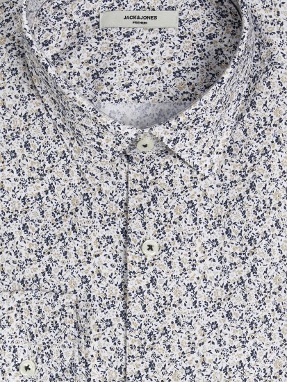 Jack & Jones JPRBLANORDIC LS Shirt White - Herrenhemden - Herrenhemden in großen Größen