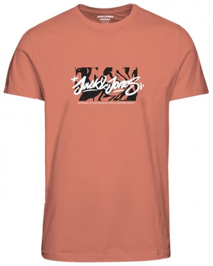 Jack & Jones JORSEQUOIA T-Shirt Canyon Sunset - Herren-T-shirts - Herren-T-Shirts in großen Größen