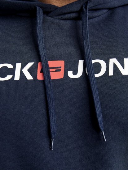 Jack & Jones CORP OLD LOGO REG FIT Hoodie Navy Blazer - Herren-sweater und -hoodies - Herren-Sweater und -Hoodies in großen Größen