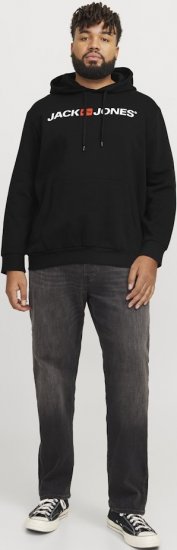 Jack & Jones CORP OLD LOGO REG FIT Hoodie Black - Herren-sweater und -hoodies - Herren-Sweater und -Hoodies in großen Größen
