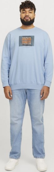 Jack & Jones HUDSON Sweatshirt Chambray Blue - Herren-sweater und -hoodies - Herren-Sweater und -Hoodies in großen Größen