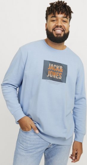 Jack & Jones HUDSON Sweatshirt Chambray Blue - Herren-sweater und -hoodies - Herren-Sweater und -Hoodies in großen Größen