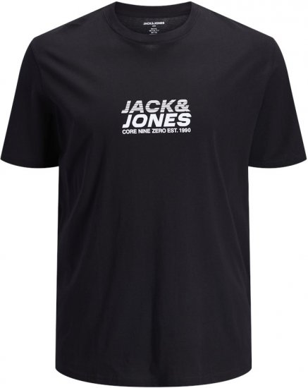 Jack & Jones Tarmac Branding Crew Neck T-Shirt Black - Herren-T-shirts - Herren-T-Shirts in großen Größen