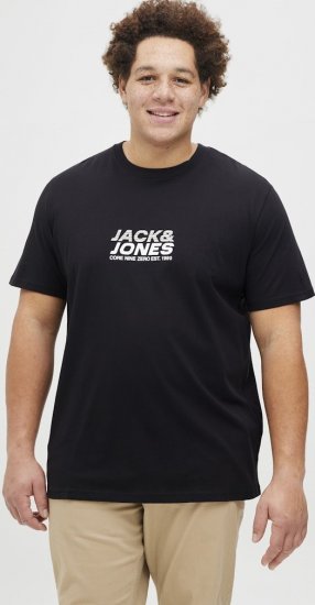 Jack & Jones Tarmac Branding Crew Neck T-Shirt Black - Herren-T-shirts - Herren-T-Shirts in großen Größen